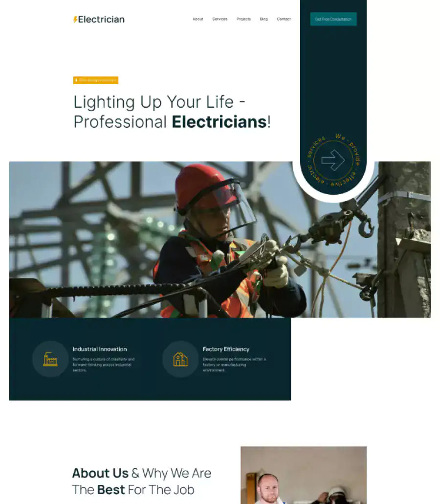 Electrician Flipporama Template Thumbnail